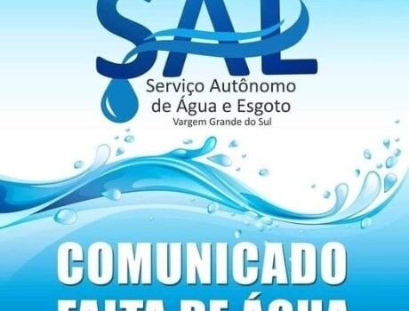 SÁBADO (9) SERÁ REALIZADA A LIMPEZA DOS RESERVATÓRIOS DE ÁGUA