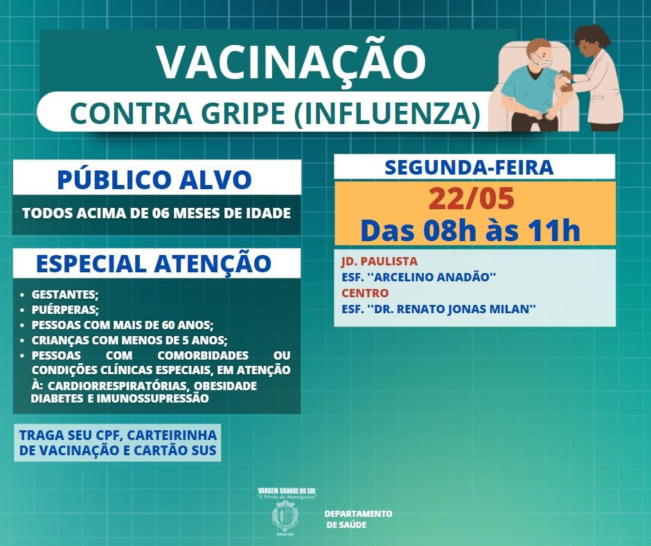 VACINA GRIPE (INFLUENZA) 22.05.2023