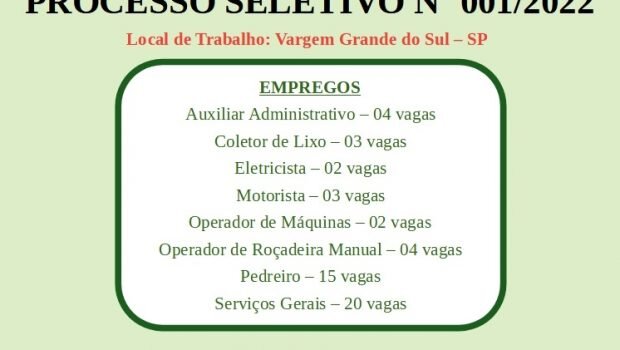 A CEMMIL PUBLICOU EDITAL DE PROCESSO SELETIVO PARA DIVERSOS EMPREGOS