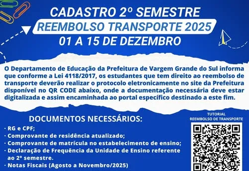 CADASTRO E ENTREGA DE RECIBOS DO REEMBOLSO ONLINE