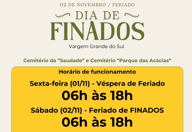 FERIADO DE FINADOS