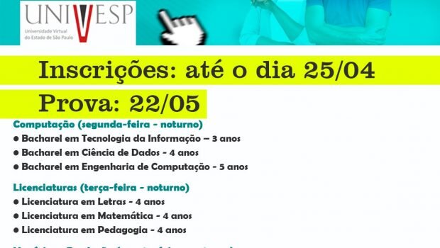 ÚLTIMOS DIAS PARA AS INSCRIÇÕES DO VESTIBULAR DA UNIVESP 2022