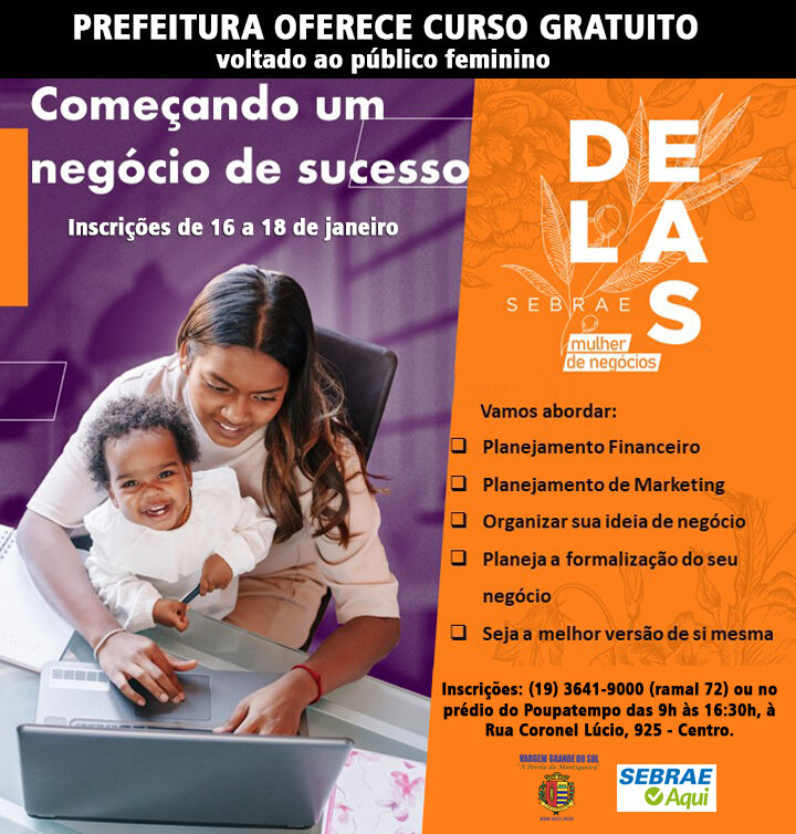 CURSO GRATUITO – COMEÇANDO UM NEGÓCIO DE SUCESSO