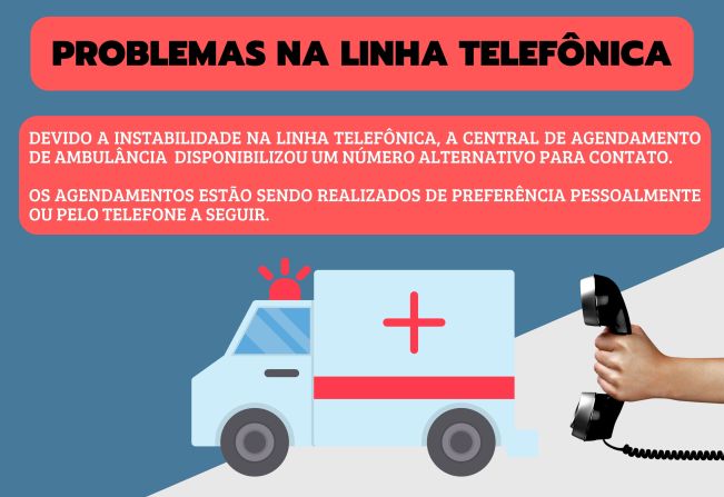 PROBLEMAS NA LINHA TELEFÔNICA