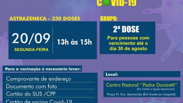VACINAÇÃO DE 2ª ASTRAZENECA contra a COVID-19