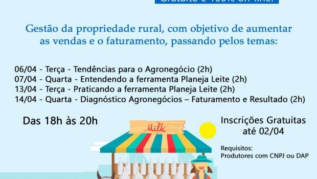 CAPACITAÇÃO PARA PRODUTORES RURAIS QUE ATUAM COM BOVINOCULTURA DE LEITE